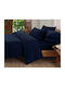 MayHome Sheet Sets Semi-Double with Elastic 120x200+25cm. Blue 3pcs