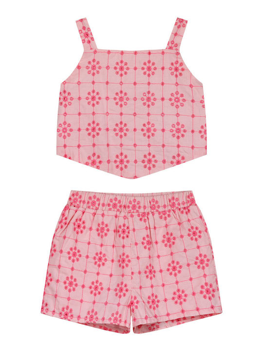 Energiers Kinder Set mit Shorts Sommer 2Stück Pink