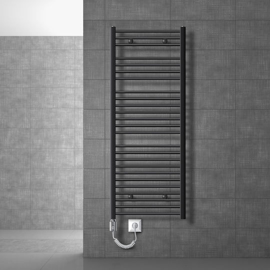 LuxeBath Електрическа закачалка за кърпи 900W 150x60см Сив