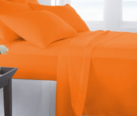 MayHome Σετ Κουβερλί Μονό Βαμβακερό Πορτοκαλί 160x240cm 2τμχ