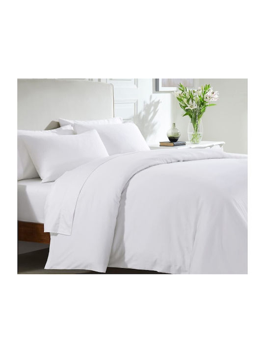 MayHome Set Coverlet Single from Cotton & Polyester White 160x240cm 2pcs