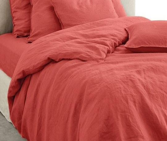 MayHome Set Coverlet Single Cotton Coral 160x240cm 2pcs