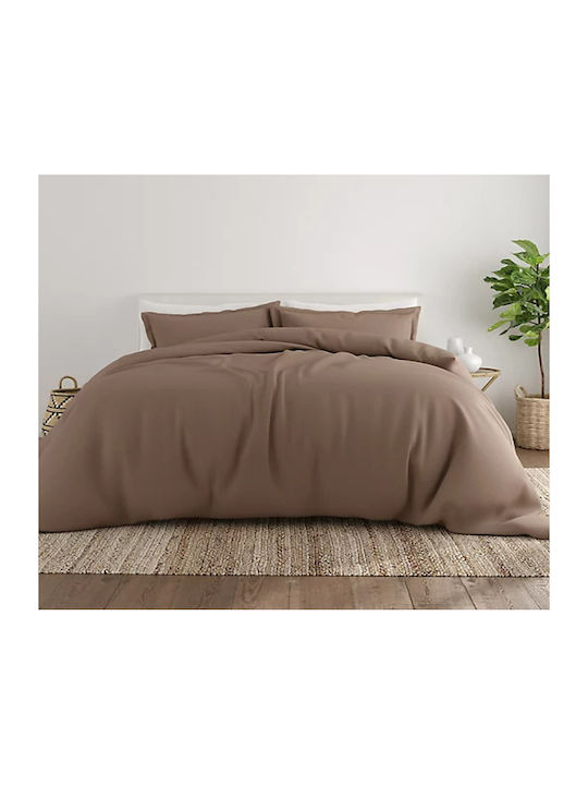 MayHome Duvet Cover Set Cotton Single with Pillowcase 160x240 Beige