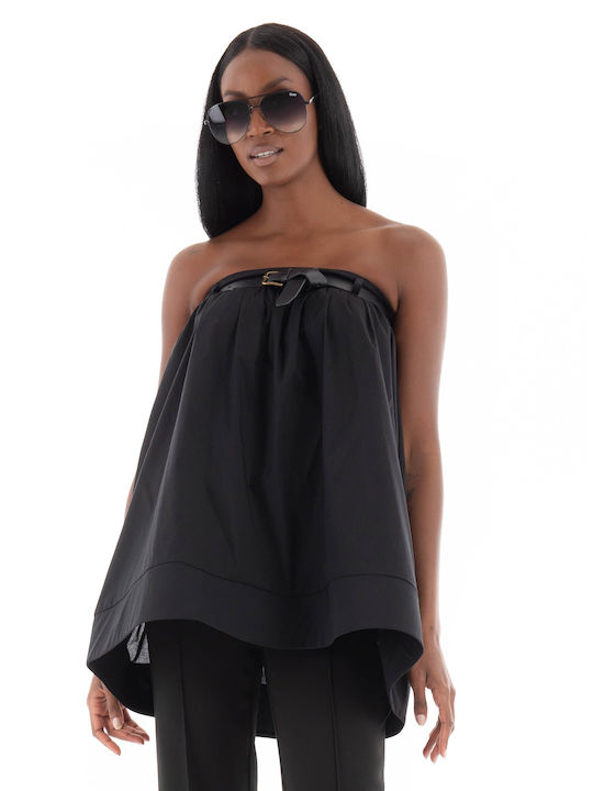 Souvenir Γυναικεία Καλοκαιρινή Μπλούζα Strapless Black