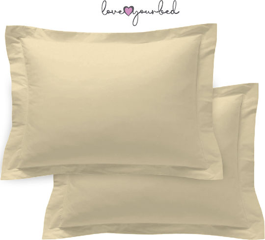 Isadore Lorraine Kissenbezug-Set mit Umschlagumschlag Light Beige 52x72cm.