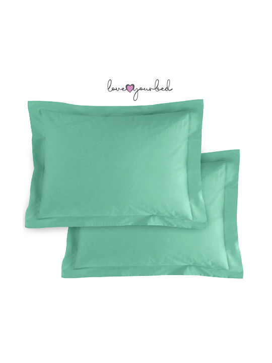 Isadore Lorraine Kissenbezug-Set mit Umschlagumschlag Mint 52x72cm.