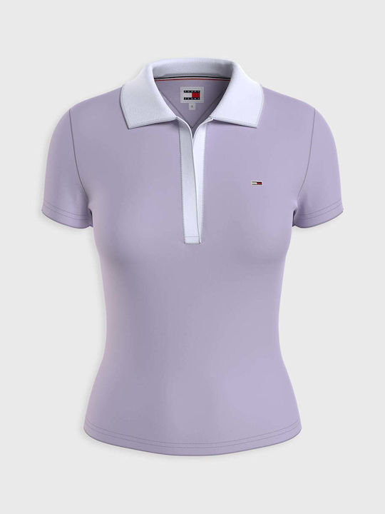 Tommy Hilfiger Women's Polo Shirt Short Sleeve Lila