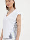 Garantie pentru Femei de Vară Bluză Mâneci scurte White