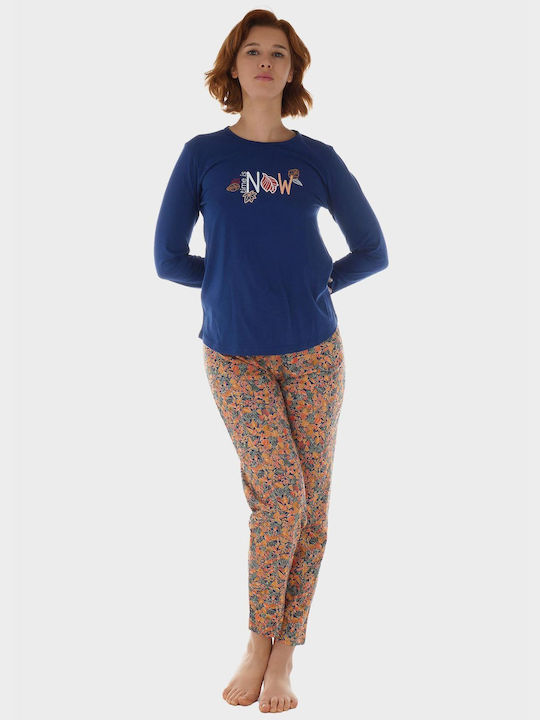 Vienetta Secret Winter Women's Pyjama Set Blue