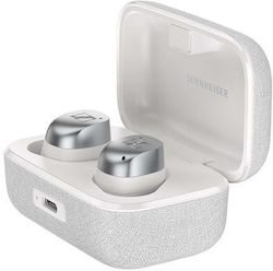 Sennheiser Momentum True Wireless 4 In-ear Bluetooth Handsfree Ακουστικά με Θήκη Φόρτισης White Silver