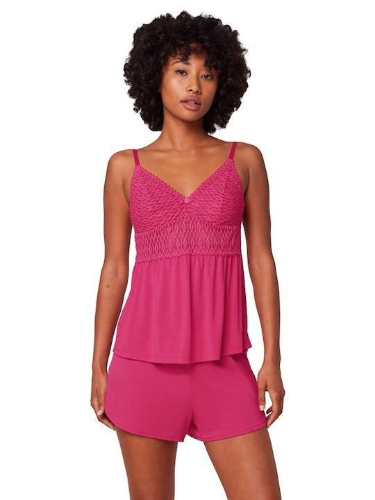 Triumph Sommer Damen Pyjama-Set Rosa