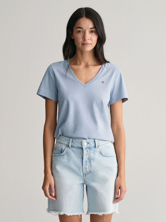 Gant Γυναικείο T-shirt Γαλάζιο