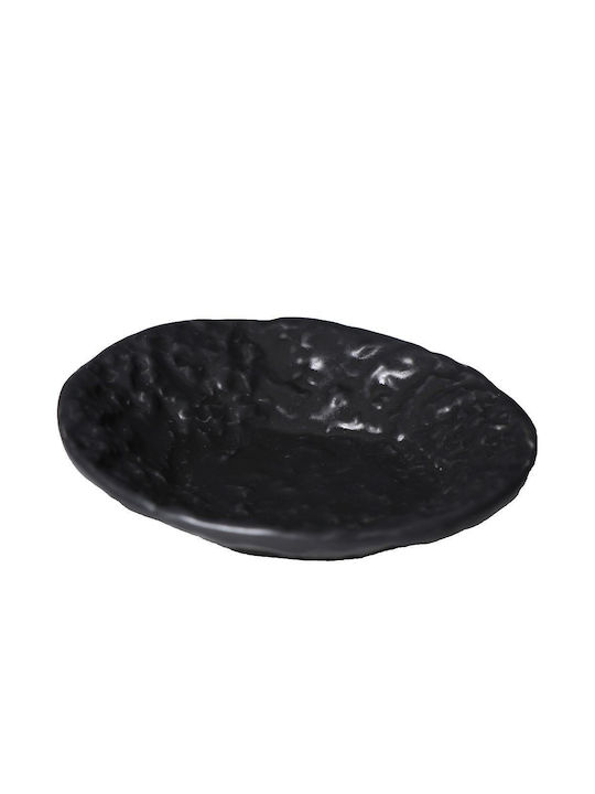 Espiel Volcano Plate Shallow Black Dust with Diameter 23cm 6pcs