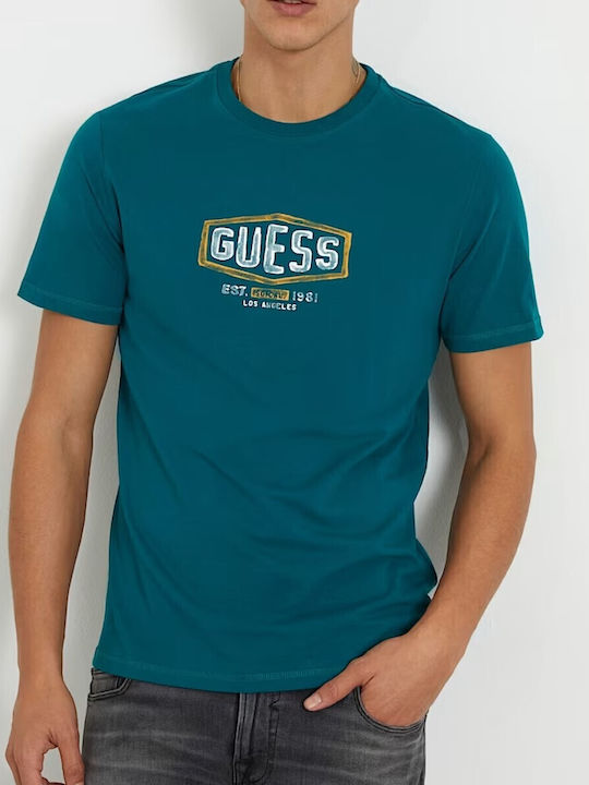 Guess Tricou pentru bărbați cu mâneci scurte Green