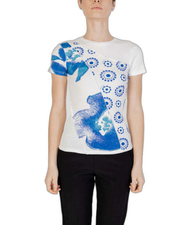 Desigual Feminin Tricou Albastru