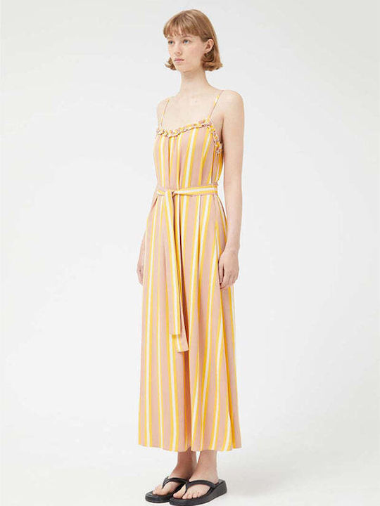 Compania Fantastica Dress Maxi Dress with Ruffle Striped