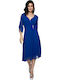 Summer Midi Dress for Wedding / Baptism Blue