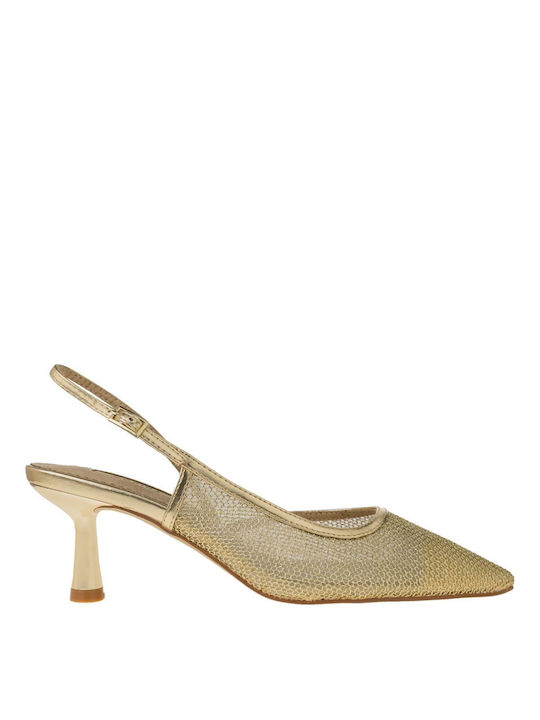 Corina Gold Medium Heels