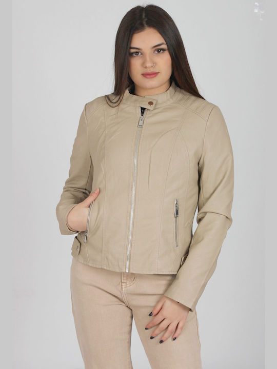 Epwnymo Damen Bikerjacke Beige