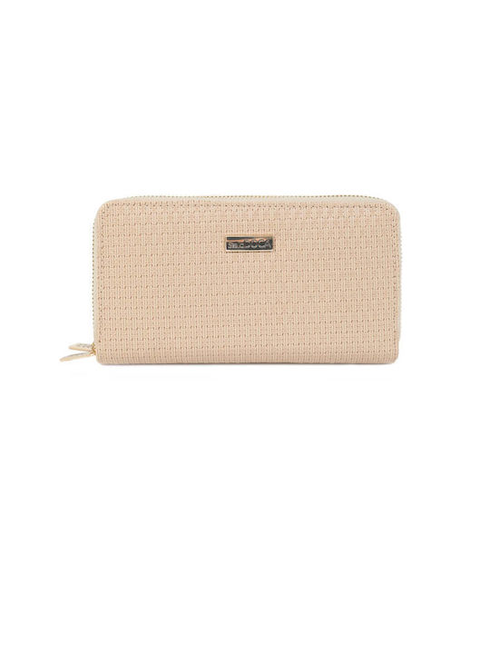 Doca Groß Frauen Brieftasche Klassiker Beige