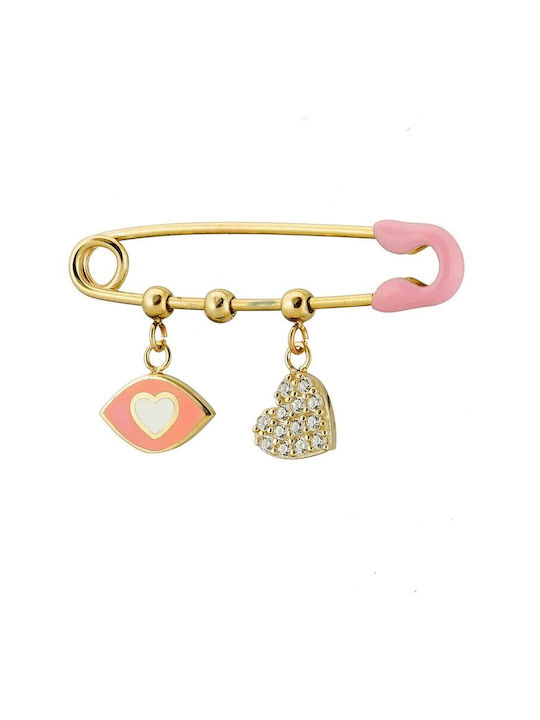 Vitopoulos Child Safety Pin made of Gold 9K