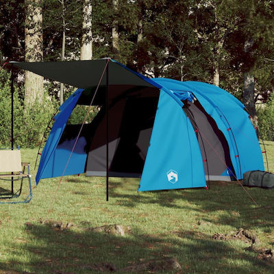 vidaXL Σκηνή Camping Τούνελ Μπλε για 4 Άτομα 420x260x153εκ.