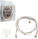 Volte-tel Neck Strap - Chain for Cases White Pearls With White Leather-Gold Metal Vt425 120cm Volte-tel