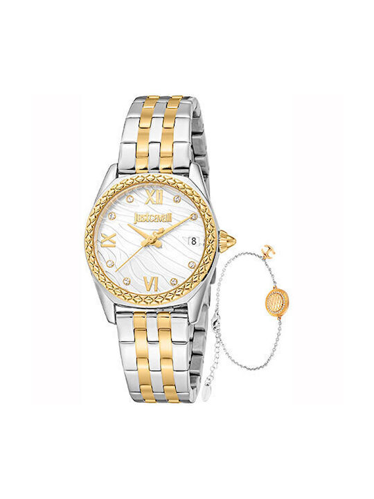 Just Cavalli Watch with Silver Metal Bracelet