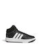 Adidas Kids Sports Shoes Basketball Hoops Mid 3.0 K Core Black / Cloud White / Grey Six