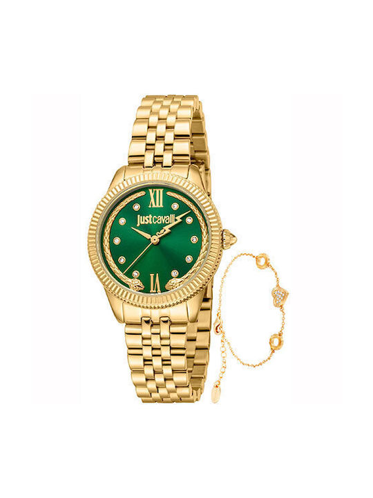 Just Cavalli Watch with Gold Metal Bracelet