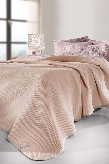 Guy Laroche Diamante Pique Single Blanket 165x250cm Ice