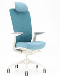 Office Chair with Reclining and Adjustable Arms Turquoise Action Chair Lux ErgoAction