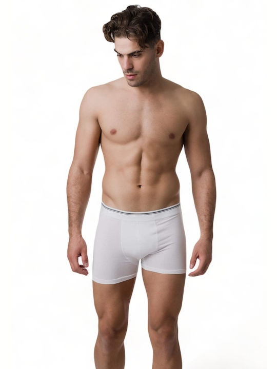 Berrak Herren Boxershorts White mit Mustern 1Packung