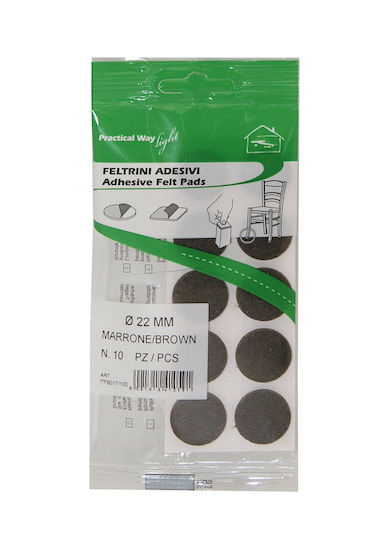 Italfeltri 168001360 Round Felts with Sticker 26mm 8pcs