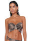 African Ovation Gold Strapless Bikini Top C Cup Μπεζ