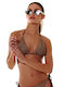 African Ovation Gold Bikini Triangle C Cup Gold