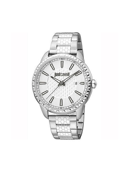 Just Cavalli Uhr Batterie mit Silber Metallarmband