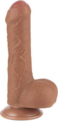 Lovetoy Glass Dildo with Balls and Suction Cup Brown 18.3cm