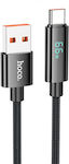 Hoco U125 USB 2.0 Cable USB-C male - USB-A Μαύρο