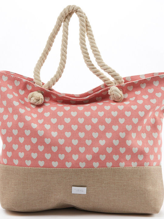 Verde Fabric Beach Bag Red