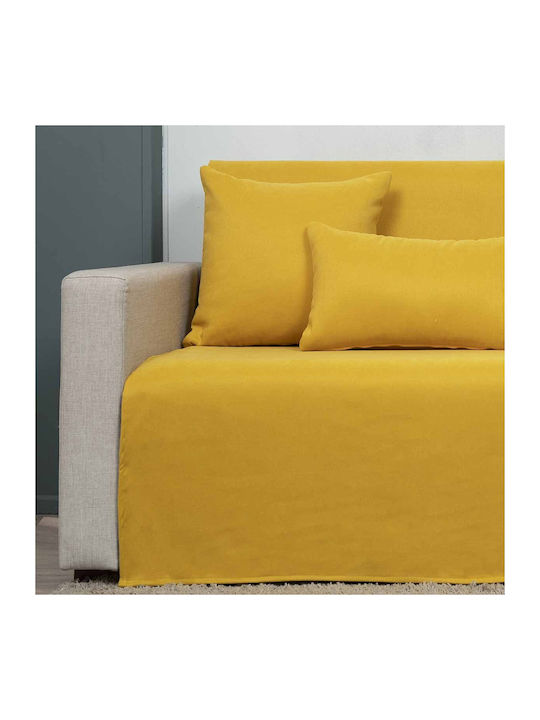 Cotone Cozy Ριχτάρι Διθέσιου Καναπέ 180x240εκ. Κίτρινο 415240