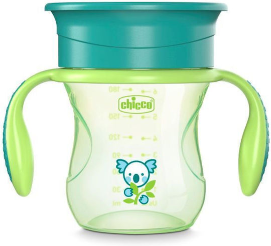 Chicco Παιδικό Ποτηράκι Perfect από Πλαστικό Πράσινο 200ml για 12m+