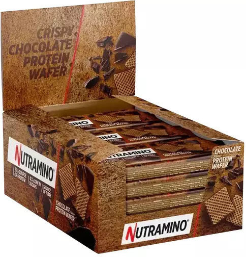 Nutramino Wafer Μπάρες με 20% Πρωτεΐνη & Γεύση Chocolate 12x39gr