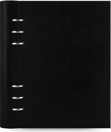 Filofax Clipbook Notebook 15 Sheets A5 with Blank Pages , Lock and Pen Holder Black