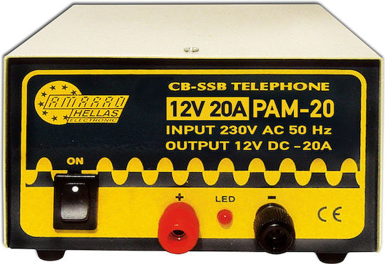 Amarad 2.3.9 Τροφοδοτικό Πάγκου με 1 Κανάλι 12V 20A