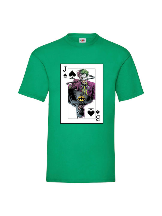 Fruit of the Loom Batman Joker Original T-shirt Batman Πράσινο Βαμβακερό