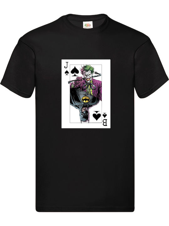 Fruit of the Loom Batman Joker Original T-shirt Batman Μαύρο Βαμβακερό