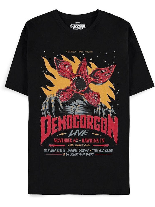 T-shirt Stranger Things Black Cotton