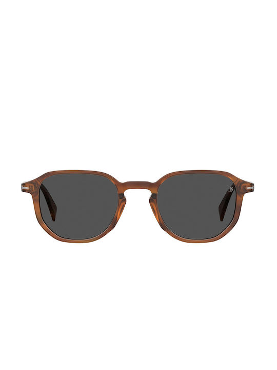 David Beckham Sunglasses with Brown Plastic Frame and Gray Lens DB 1140/S KVI/IR