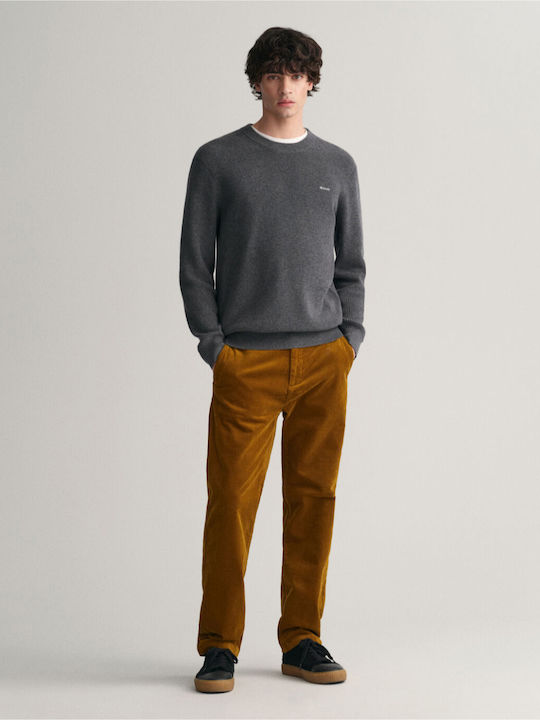 Gant Men's Trousers Chino Elastic in Regular Fit Mid Khaki